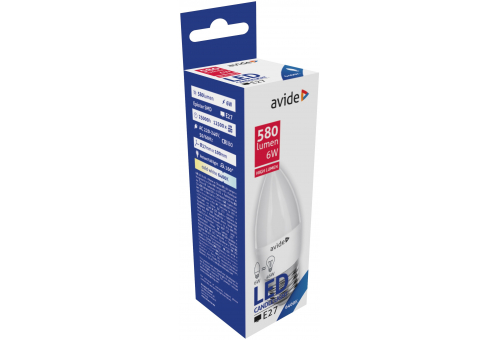 LED Candle 6W E27 CW 6400K