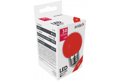 Dekor LED Lichtquelle G45 1W E27 Rot