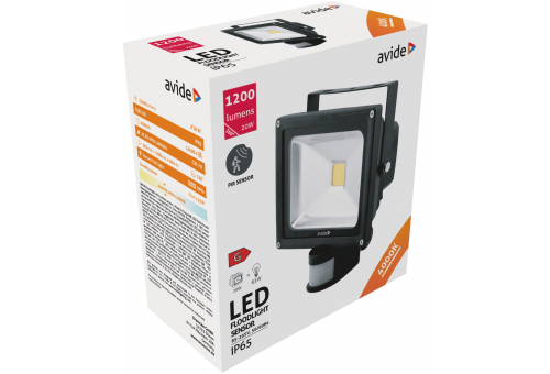 LED Flood Light 20W NW PIR