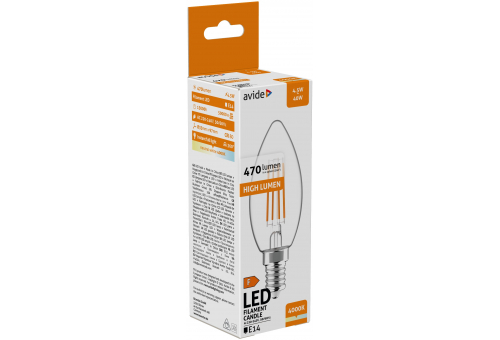 LED Filament Candle 4.5W E14 NW 4000K