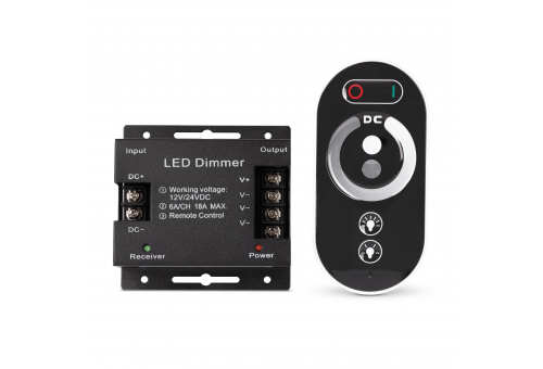 LED Szalag 12-24V 216W Fényerőszabályzó RF Érintőpaneles Távirányító és Vezérlő