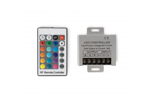 LED Szalag 12-24V 150W RGB 24 Gombos RF Távirányító és Vezérlő
