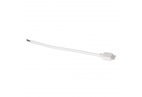 LED Szalag 12V RGB 4PIN Csatlakozó Kábel Fehér Apa (10 darabos csomag)