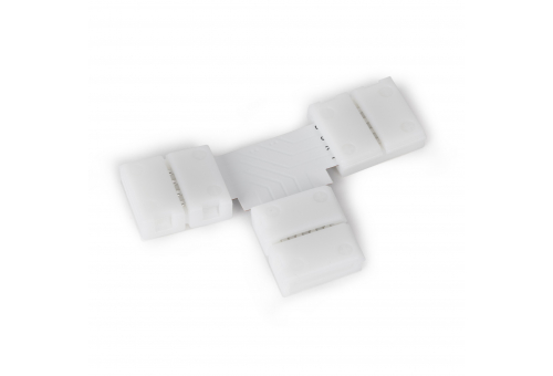 LED szalag kiegészítő - Csatos forrasztásmentes T csatlakozó, alkalmas SMD 5050 szalaghoz, 10MM - RGB (10 darabos csomag)